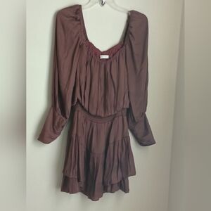 Mustard Seed Dress Women S Brown Party Dinner Bohemian Fairycore Academia Resort